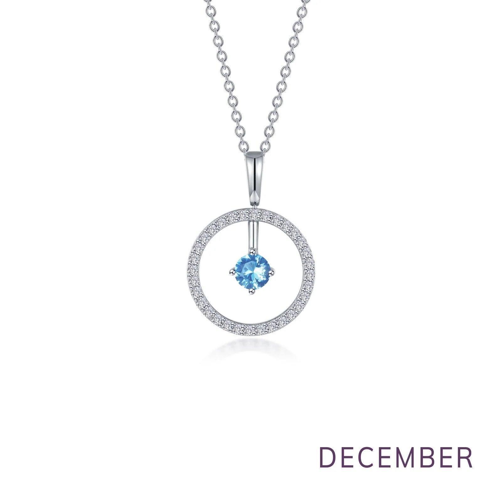 Birthstone Open Circle Necklace