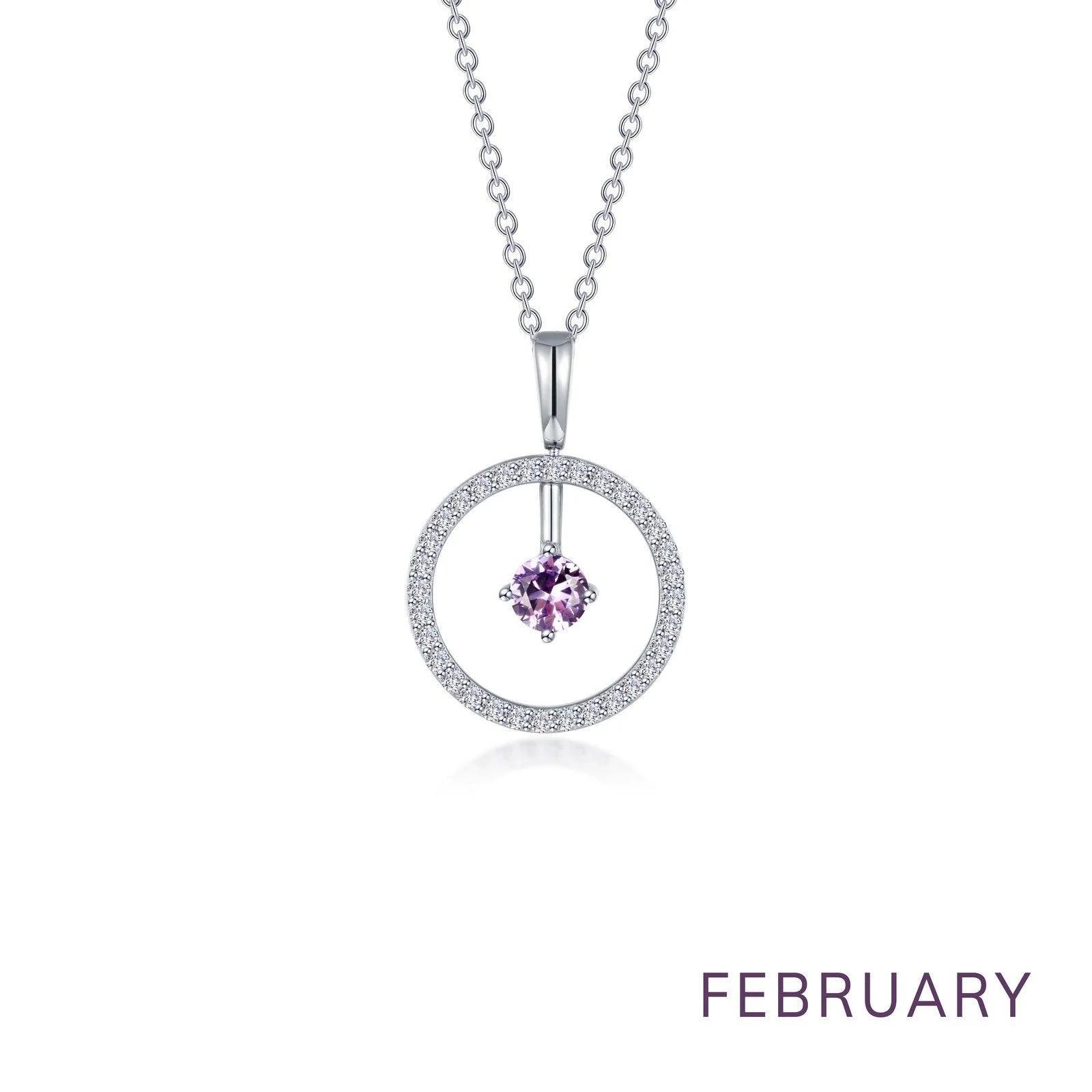 Birthstone Open Circle Necklace