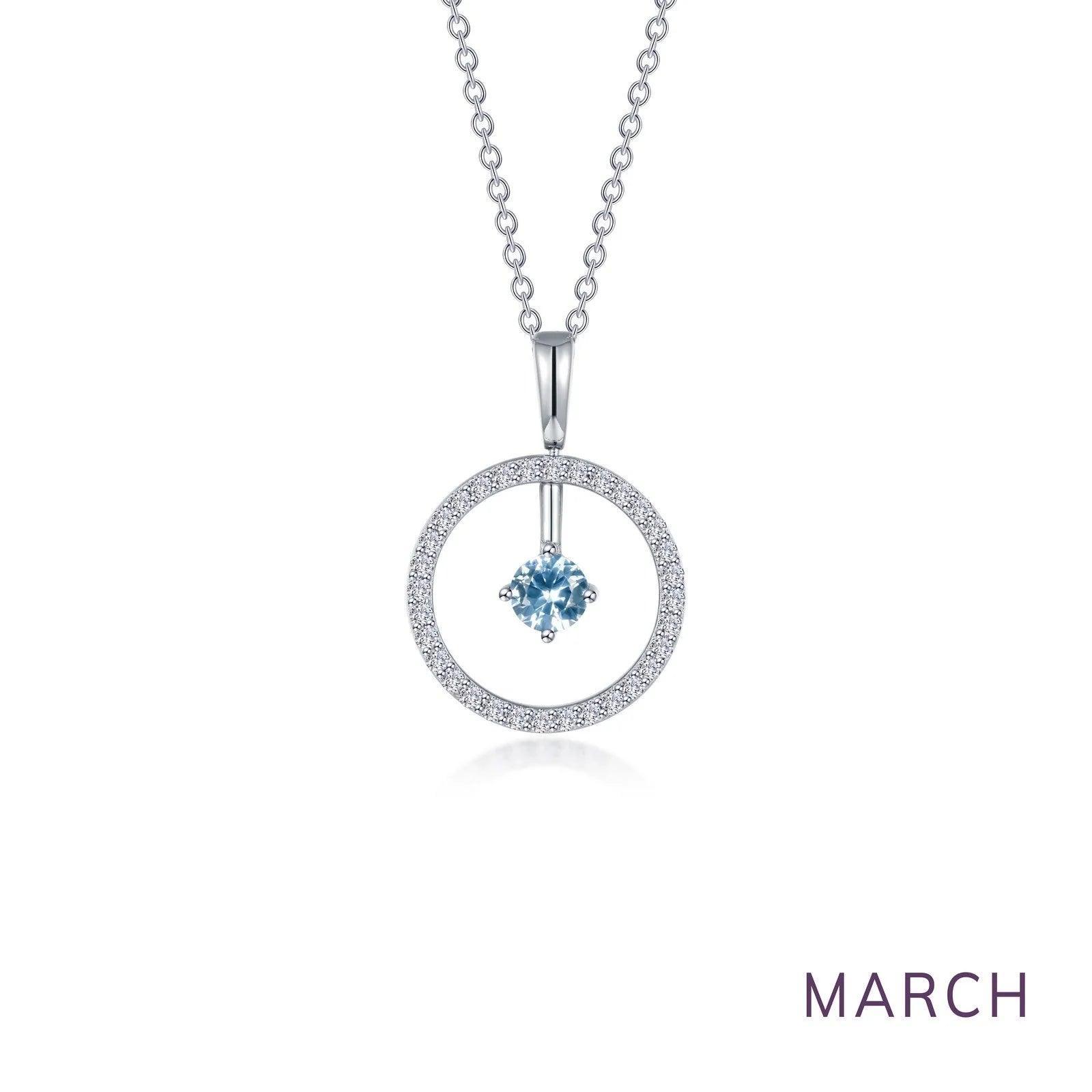 Birthstone Open Circle Necklace