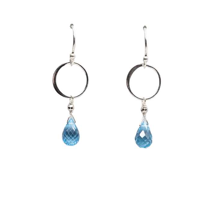 Blue Topaz Ring Earrings