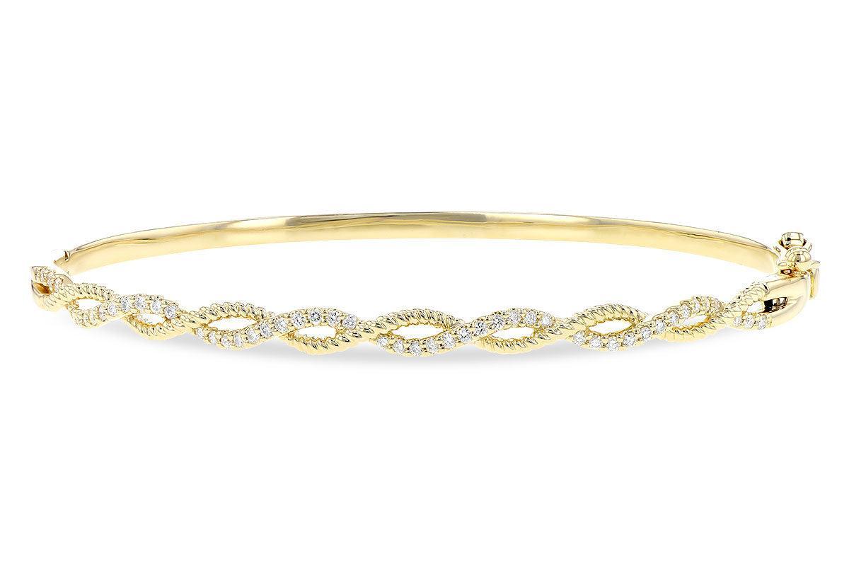 Braided Diamond Bangle