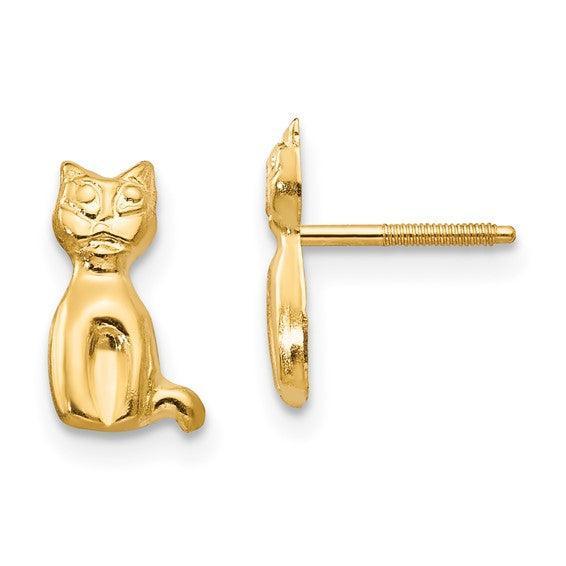 Cat Stud Earrings