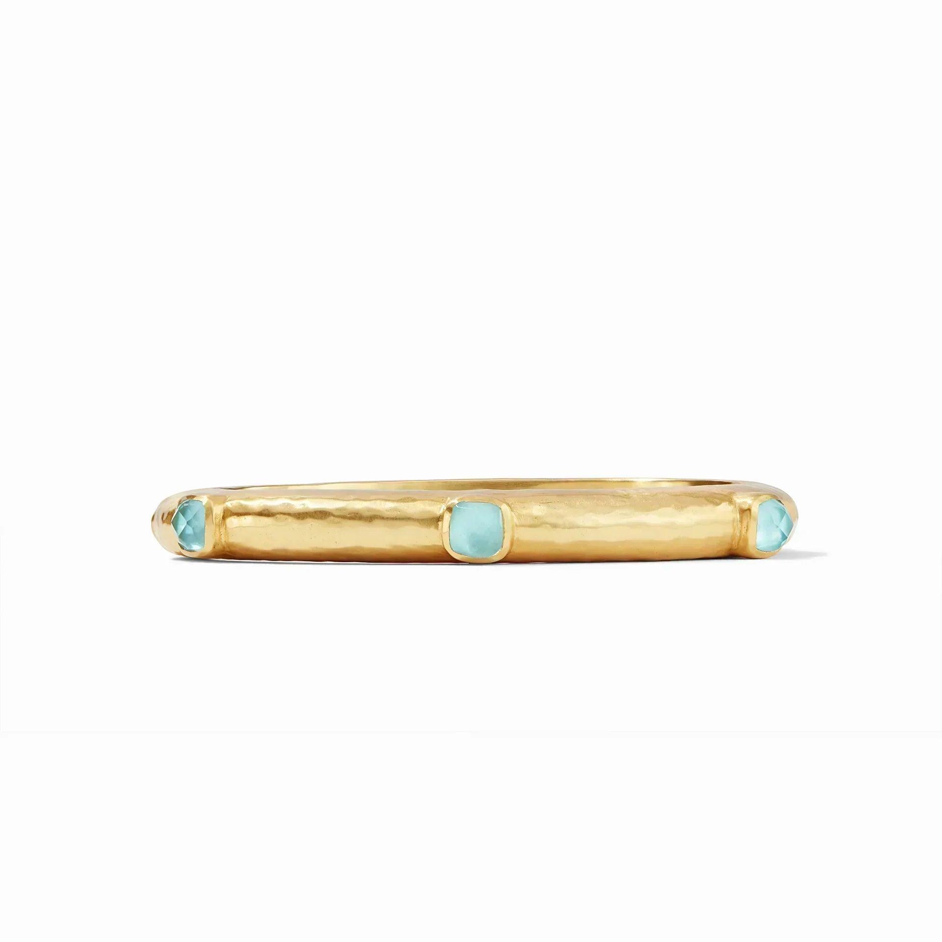 Catalina Hinge Bangle- Bahamian Blue