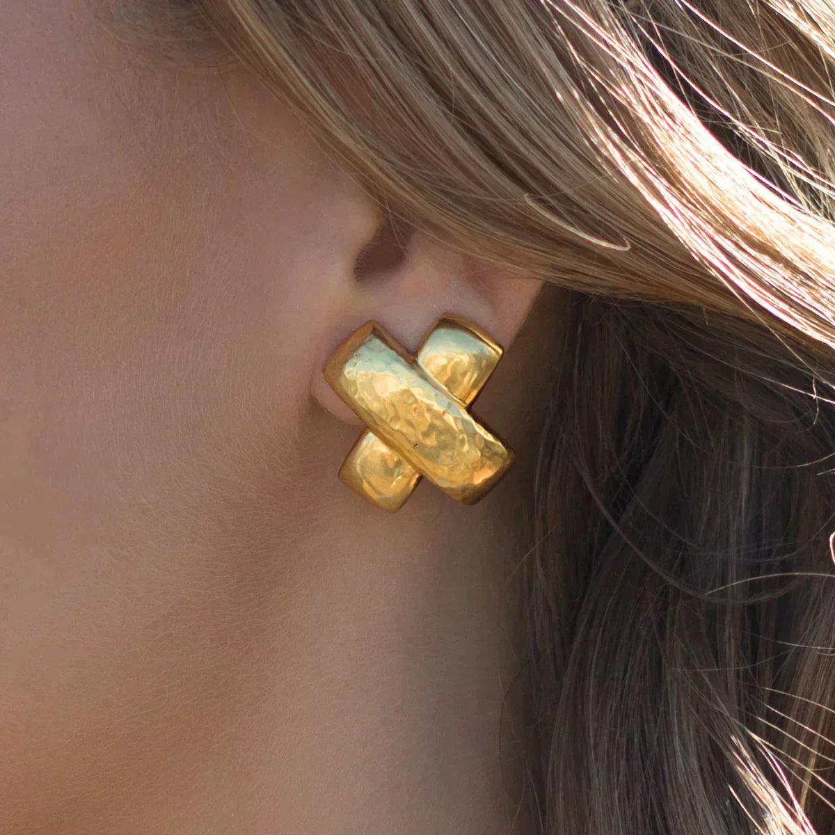 Catalina X Clip Earrings