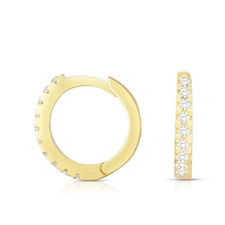 Cubic Zirconia Huggie Earrings