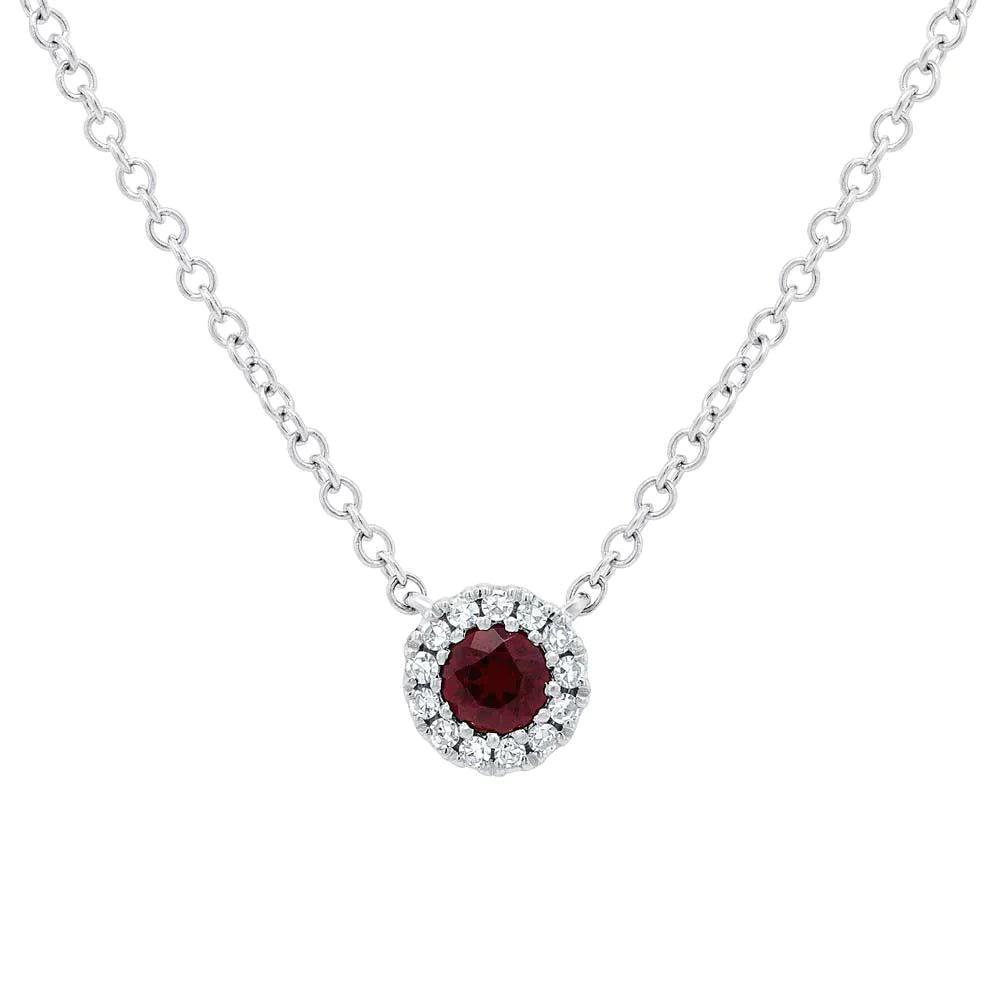 Diamond and Garnet Necklace