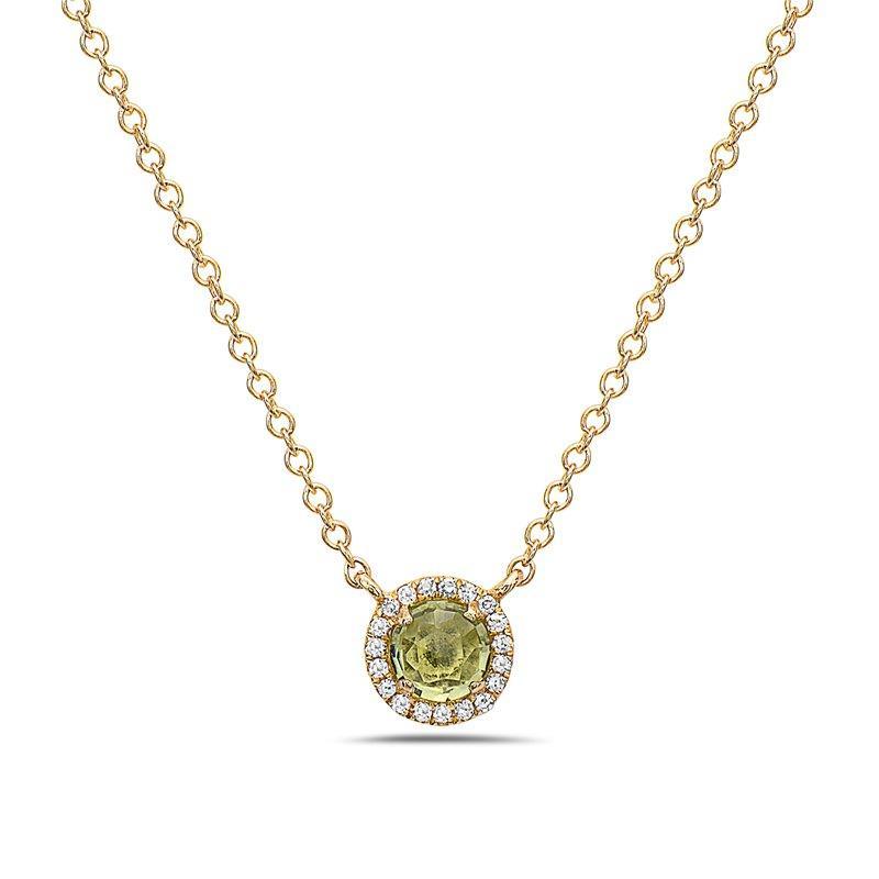 Diamond and Peridot Necklace