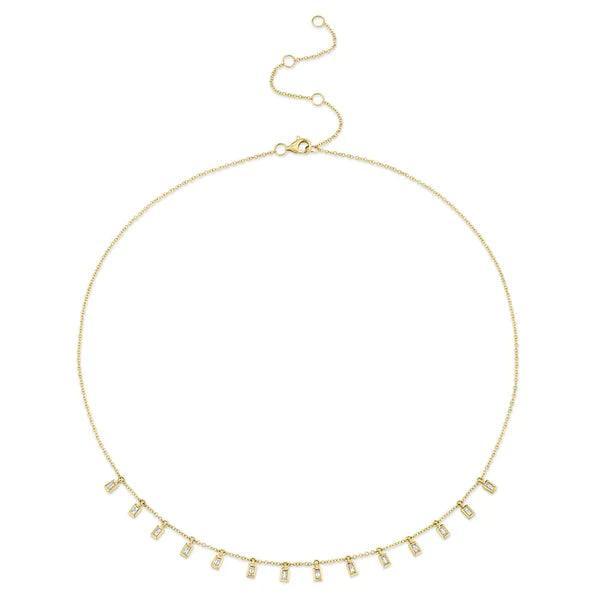 Diamond Baguette Necklace