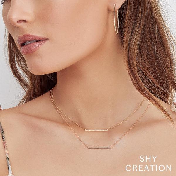 Diamond Bar Necklace