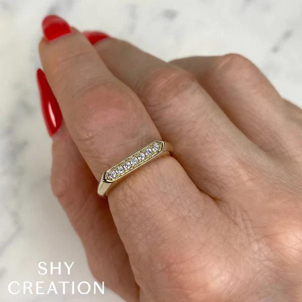 Diamond Bar Ring