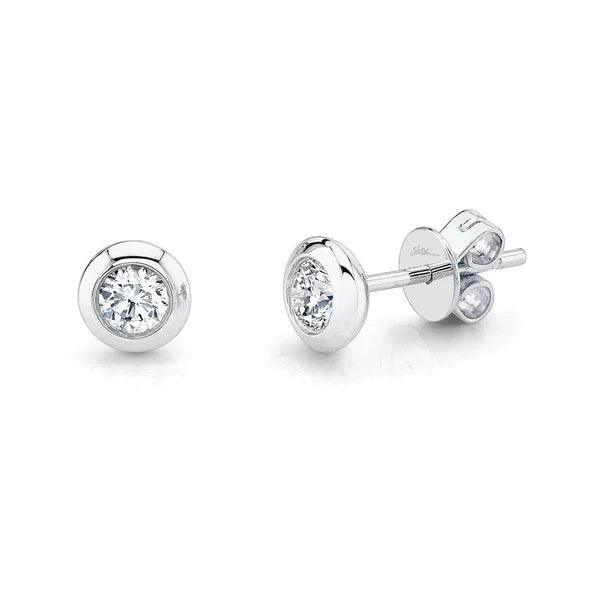 Diamond Bezel Stud Earrings