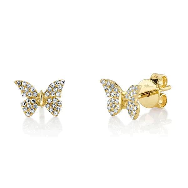 Diamond Butterfly Earrings