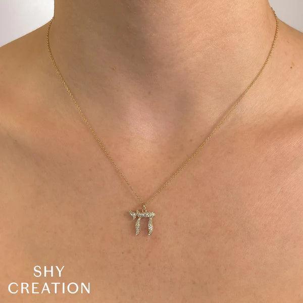 Diamond Chai Necklace
