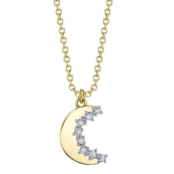 Diamond Crescent Moon Necklace