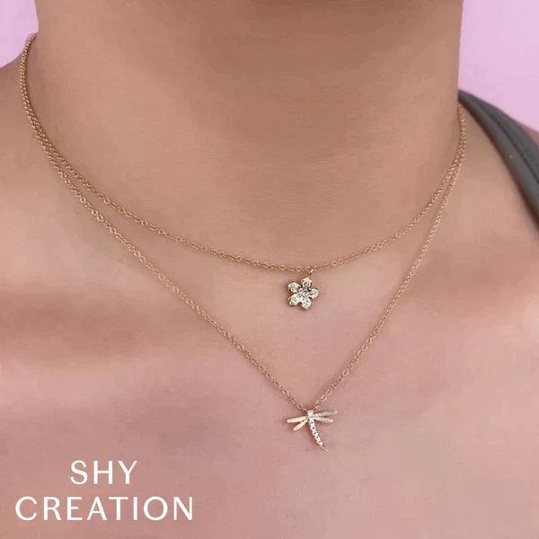 Diamond Dragonfly Necklace