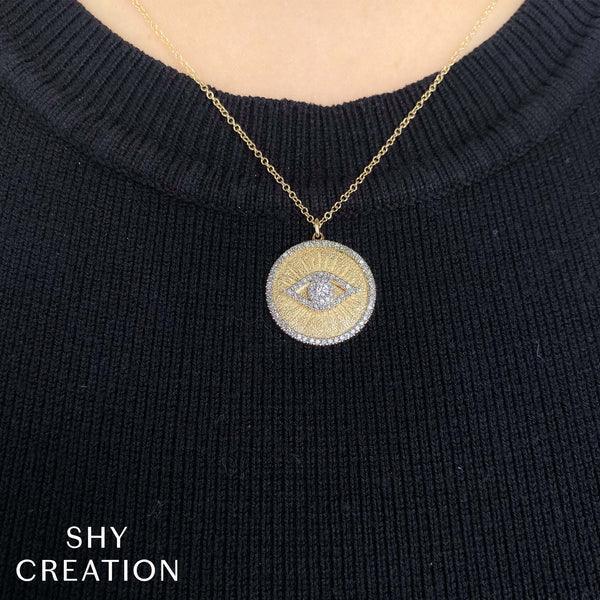 Diamond Eye Circle Necklace