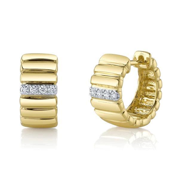 Diamond Huggie Earrings