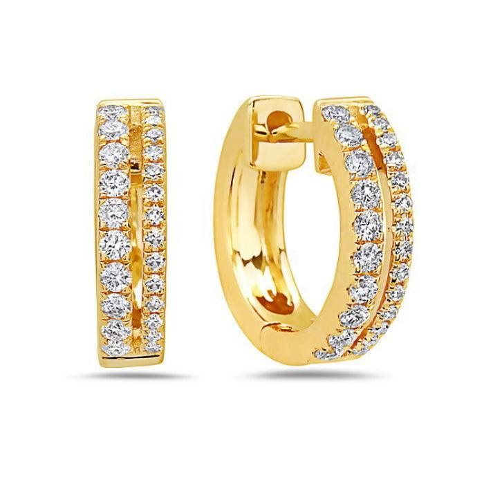 Diamond Huggie Earrings