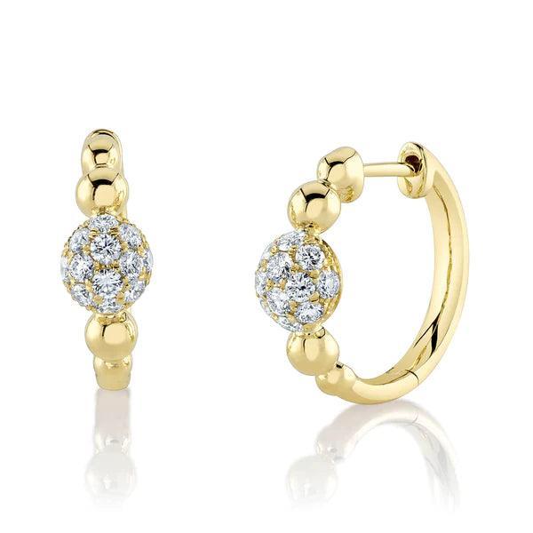 Diamond Pave Circle Hoop Earrings