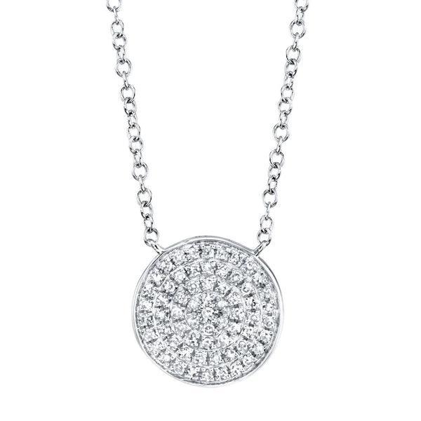 Diamond Pave Circle Necklace