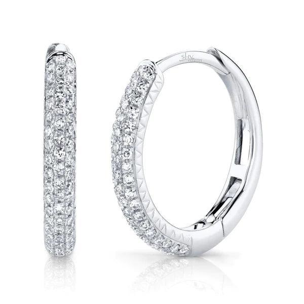 Diamond Pave Hoop Earrings