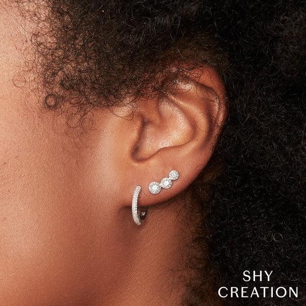 Diamond Pave Hoop Earrings
