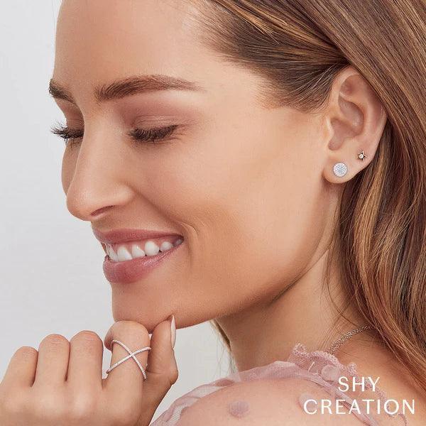 Diamond Pave Stud Earrings
