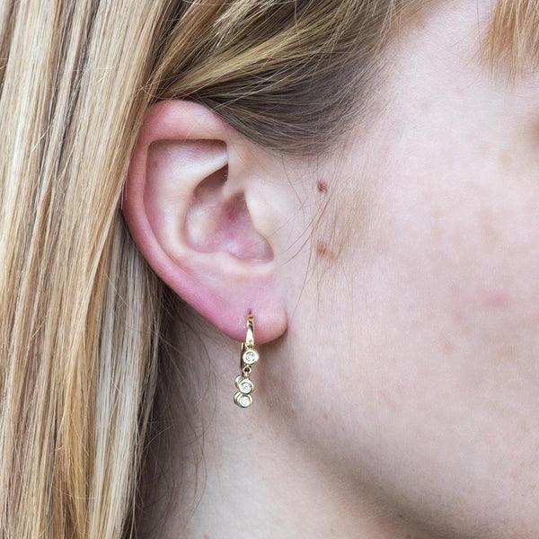 Diamond Shaker Hoop Earrings