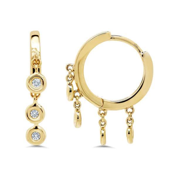 Diamond Shaker Hoop Earrings