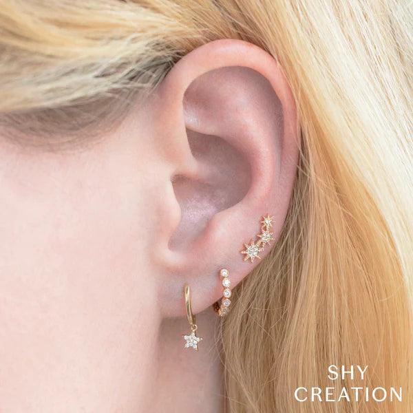 Diamond Star Stud Earrings