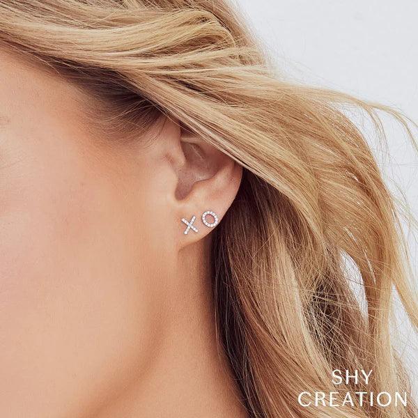 Diamond XO Stud Earrings