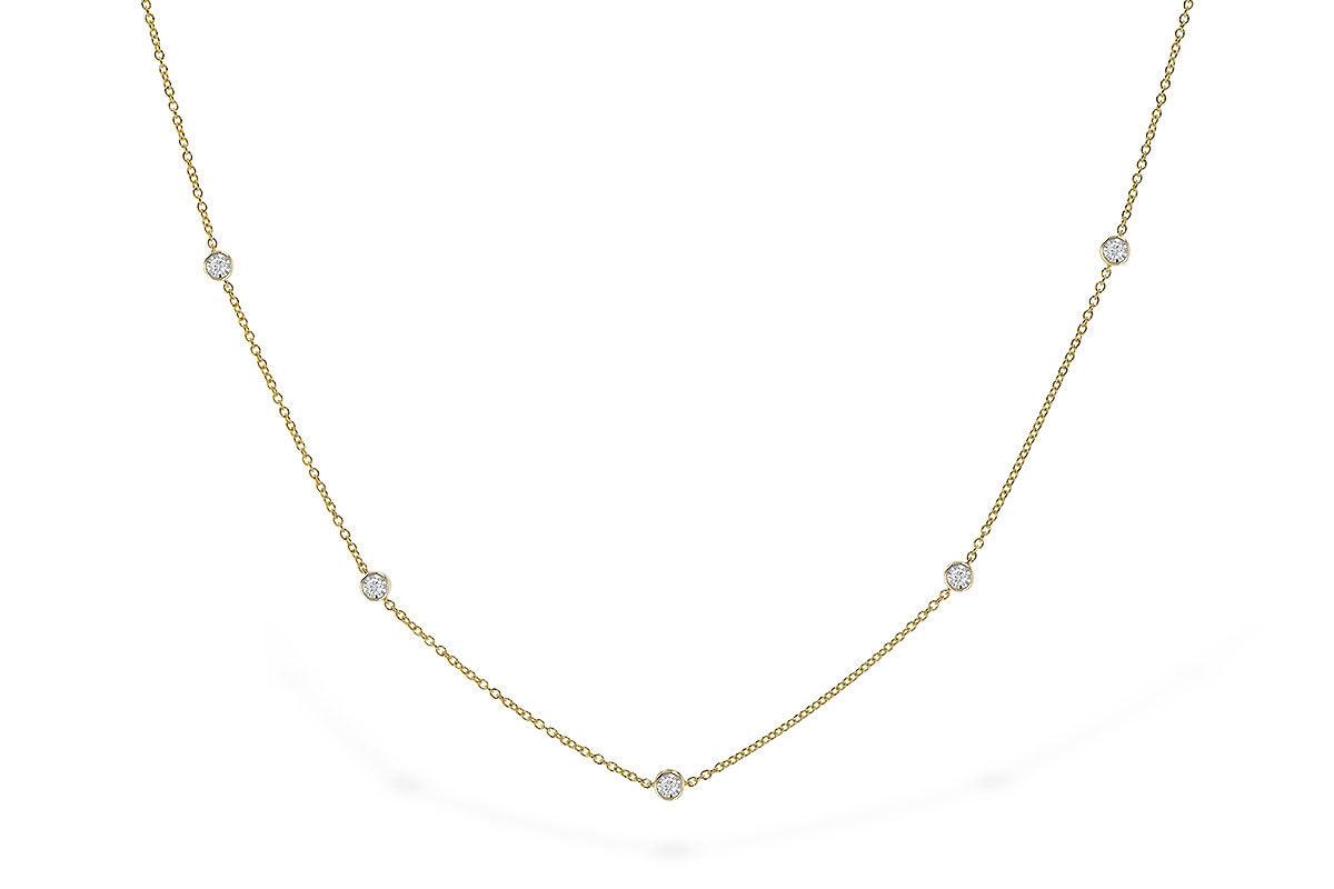 Diamond Yellow Gold 18" Chain Necklace - Water Street Jewelers