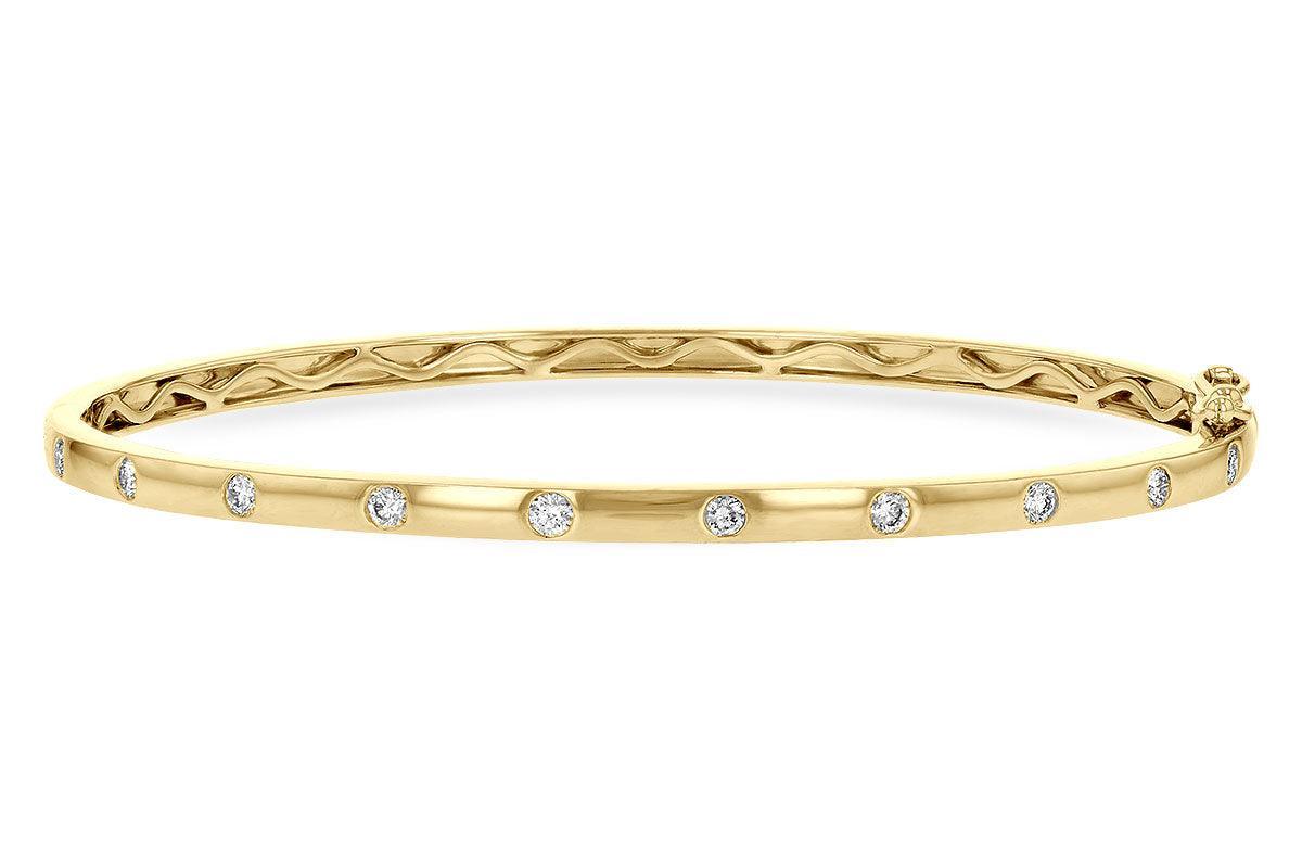Diamond Yellow Gold Bangle
