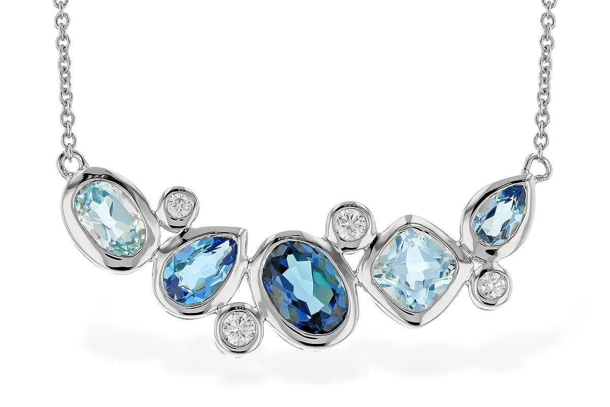 Blue Topaz Mosaic Necklace