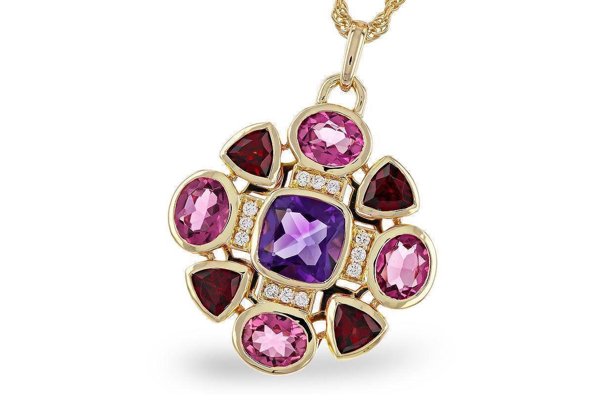 Multi Gemsone & Diamond Necklace
