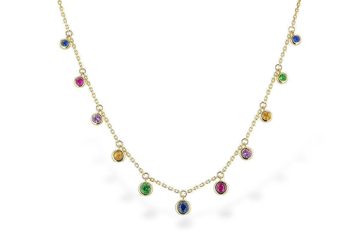 Multi Gemstone Station Necklace