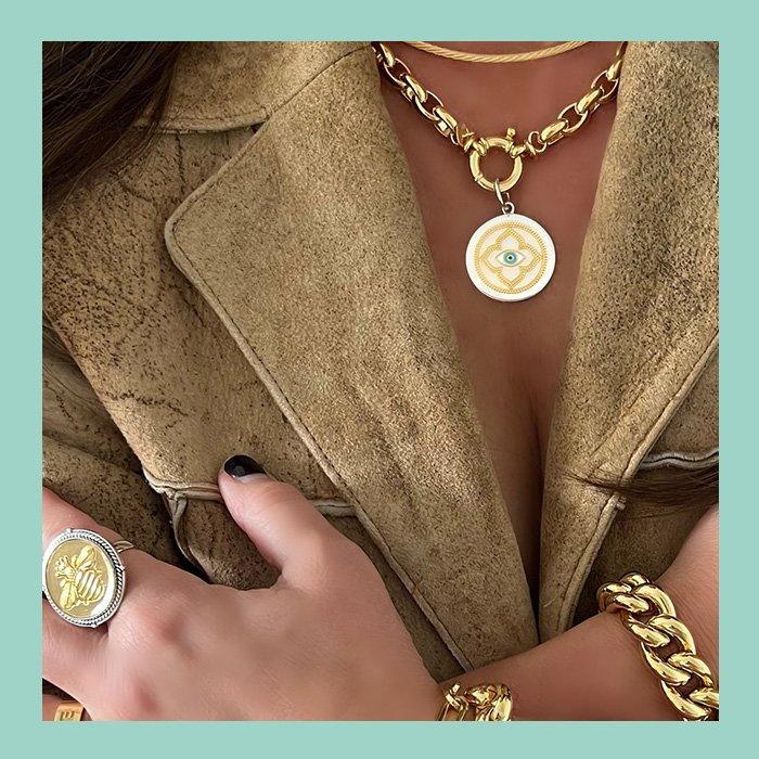 Evil Eye Gold Pendant