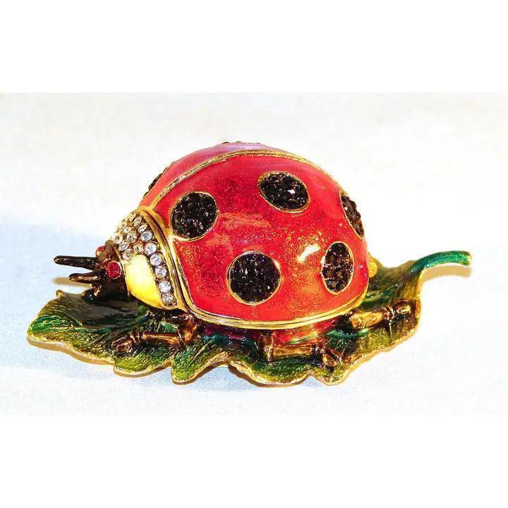 Jeweled Ladybug Jewelry Box