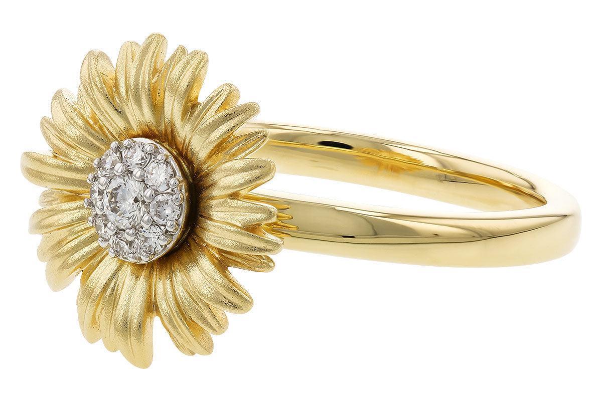 Flower Petal Diamond Ring