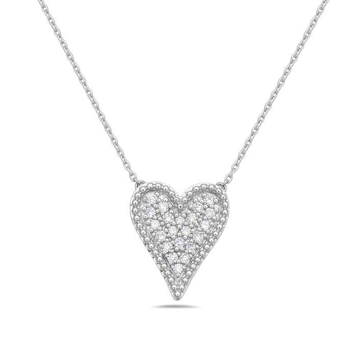 Heart Diamond Pendant Necklace