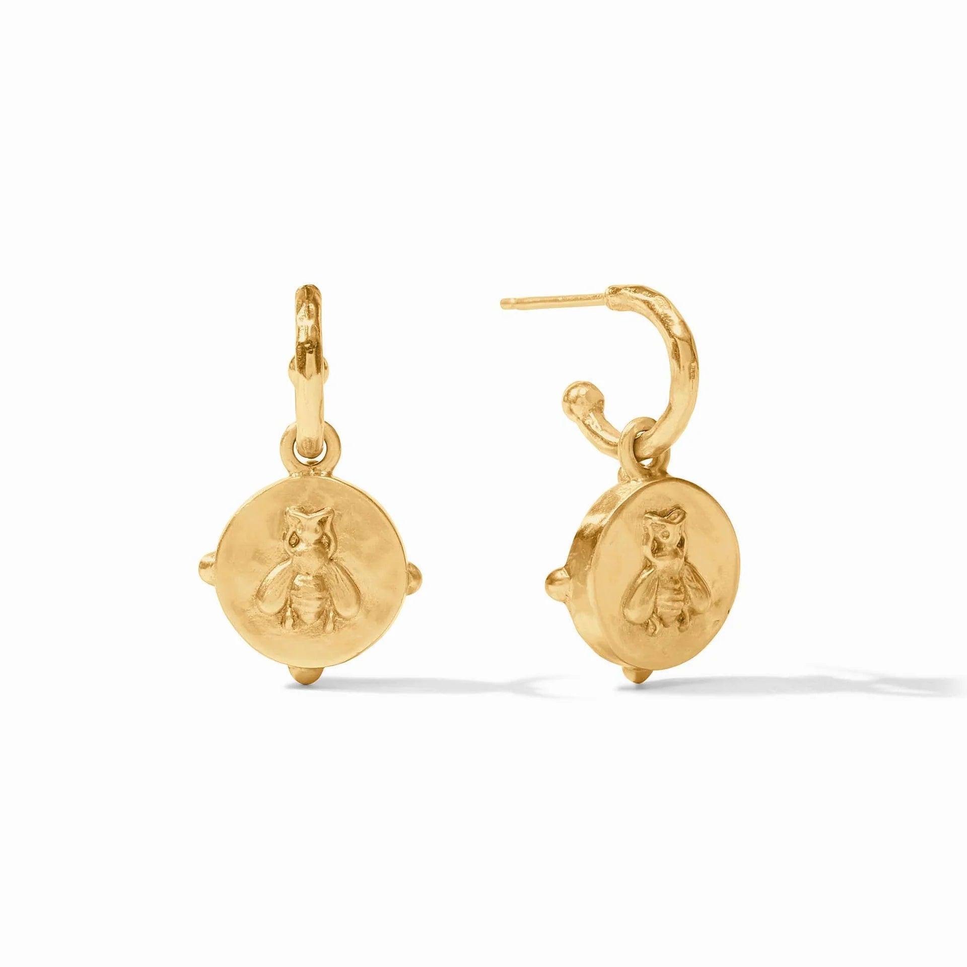 Honeybee Hoop and Charm Earring