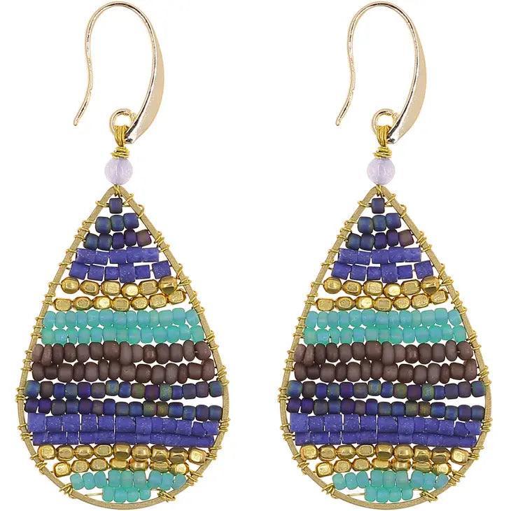 Lauren Beaded Teardrop Earrings