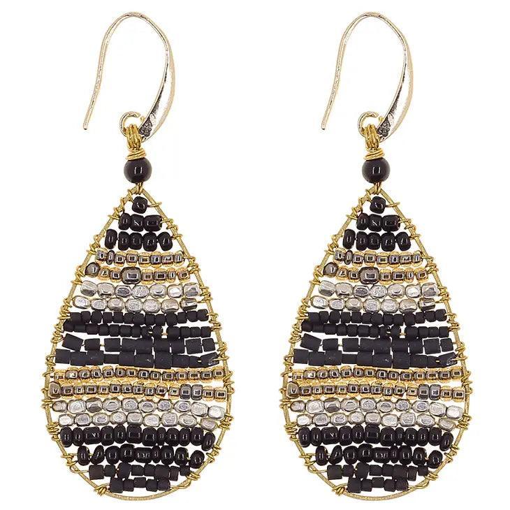 Lauren Beaded Teardrop Earrings