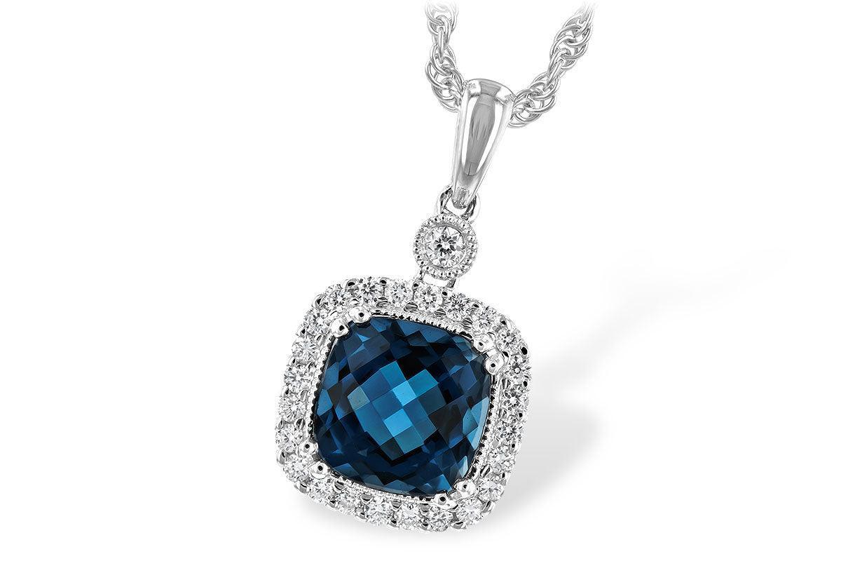 London Blue Topaz & Diamond Necklace