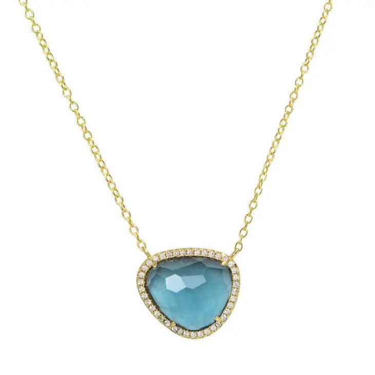 Marina Necklace- London Blue Topaz