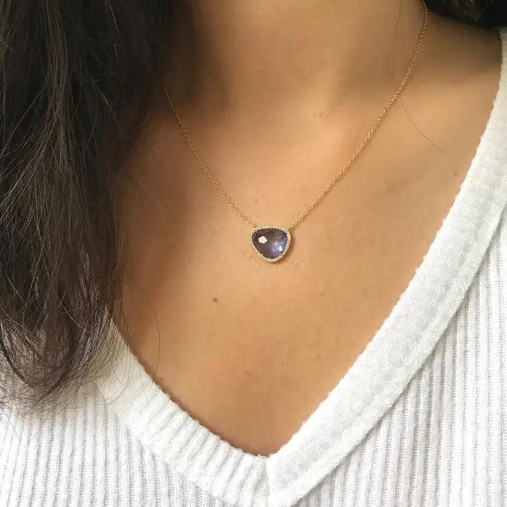 Marina Necklace- London Blue Topaz