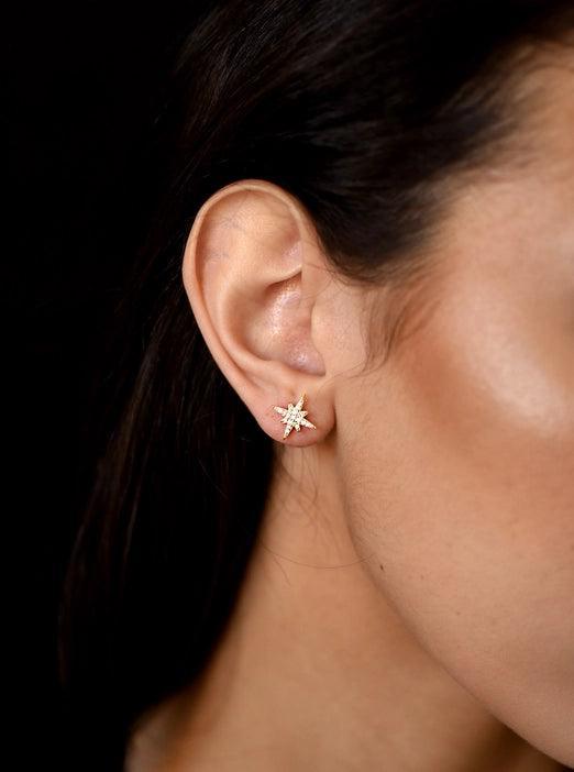 Minimalist Starburst Stud Earrings