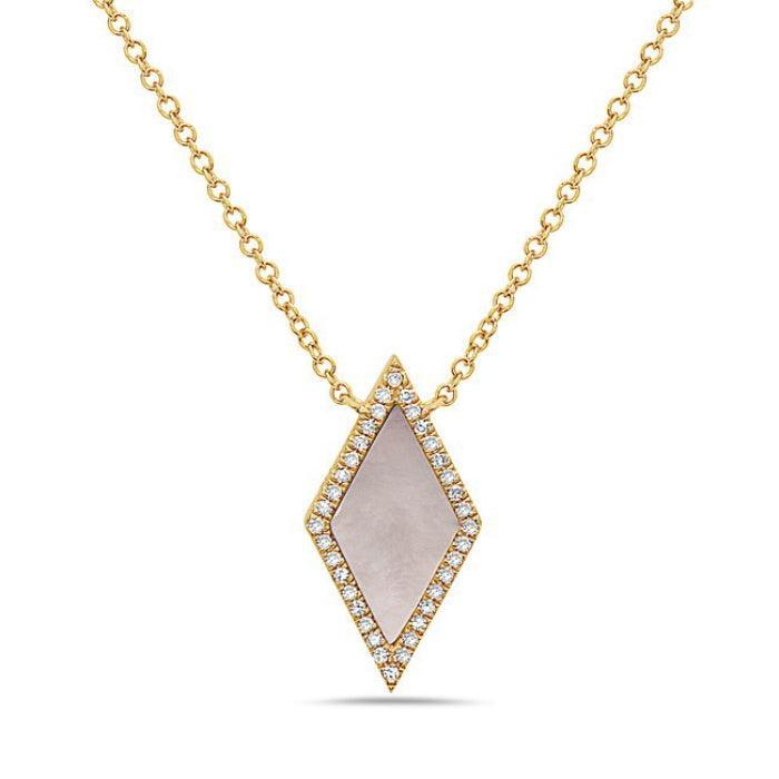 Mother of Pearl Diamond Shaped Necklace
