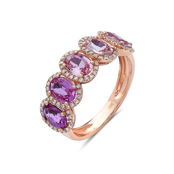 Ombre Pink Sappire Ring