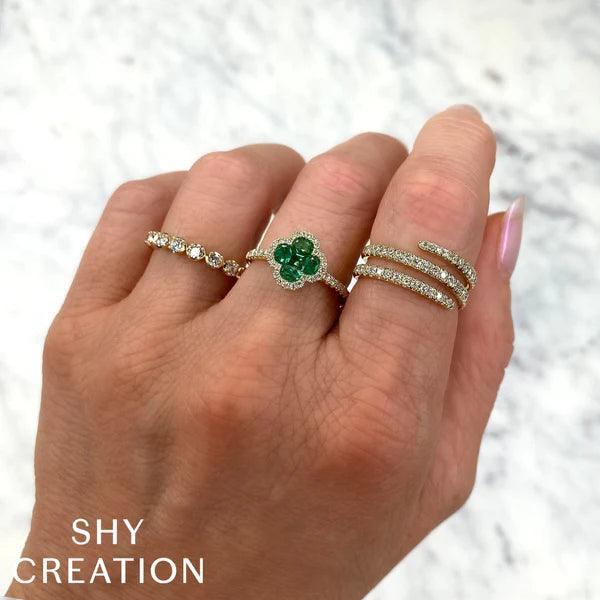 Open Cut Diamond Ring